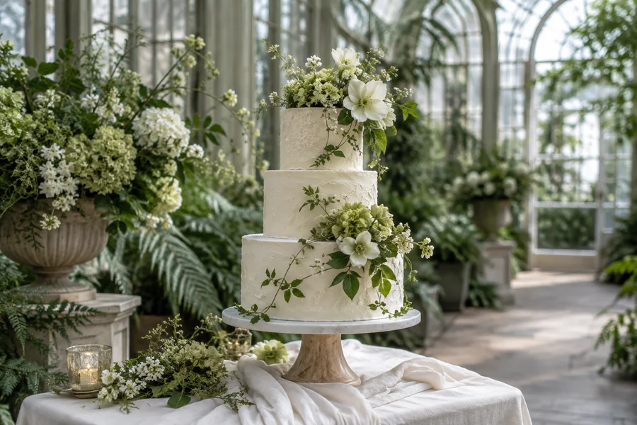 Hochzeitstorte · Botanical · KI-generiertes Beispielmotiv